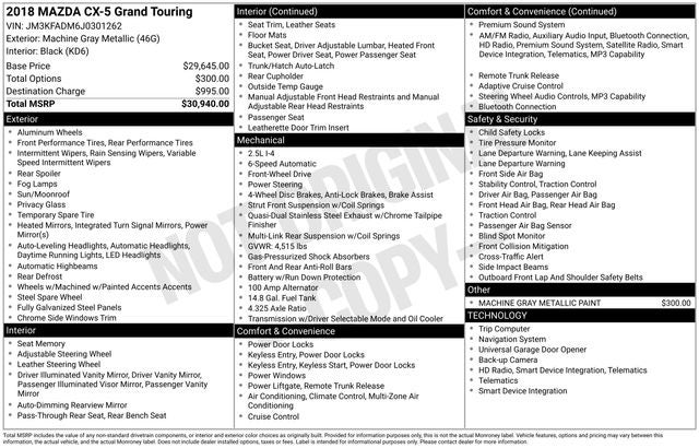 2018 Mazda Mazda CX-5 Grand Touring