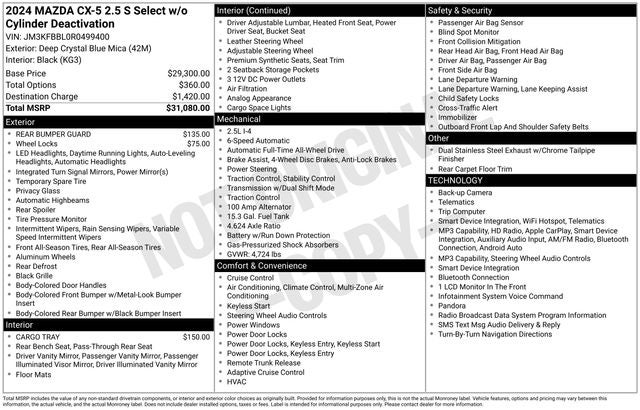 2024 Mazda Mazda CX-5 2.5 S Select Package