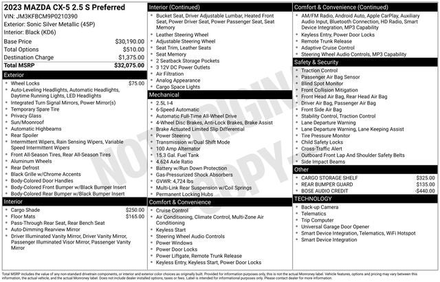 2023 Mazda Mazda CX-5 2.5 S Preferred Package