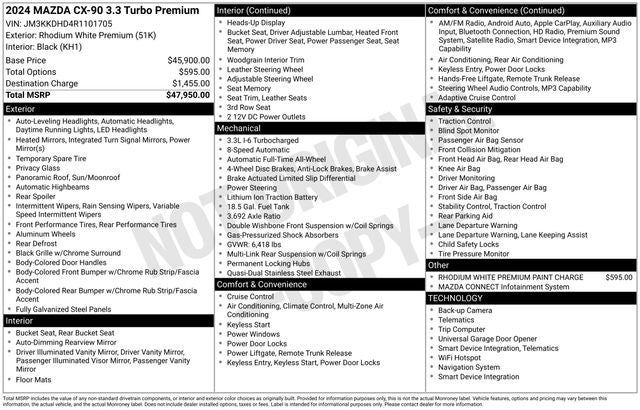 2024 Mazda Mazda CX-90 3.3 Turbo Premium