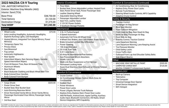 2023 Mazda Mazda CX-9 Touring