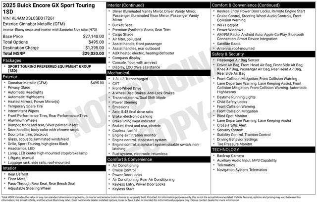 2025 Buick Encore GX Sport Touring