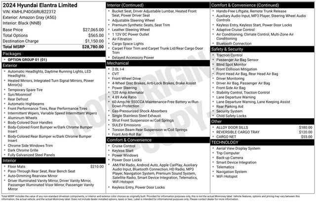 2024 Hyundai Elantra Limited