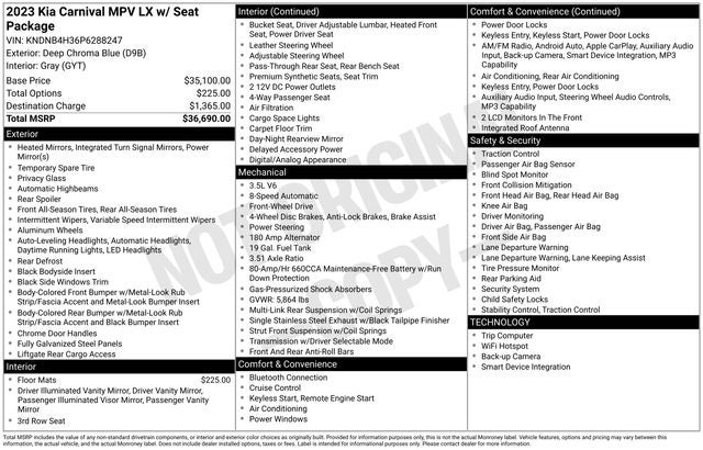 2023 Kia Carnival LX
