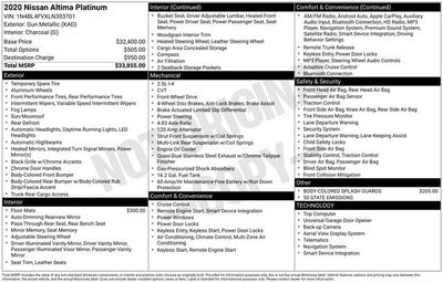 2020 Nissan Altima 2.5 Platinum