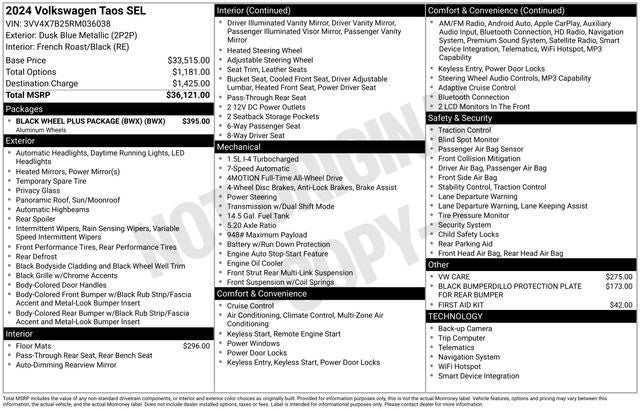 2024 Volkswagen Taos 1.5T SEL