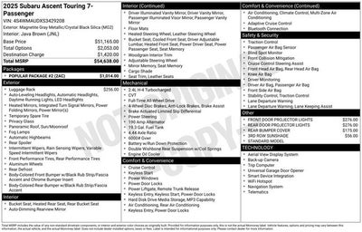 2025 Subaru Ascent Touring