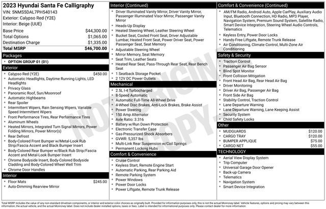 2023 Hyundai Santa Fe Calligraphy