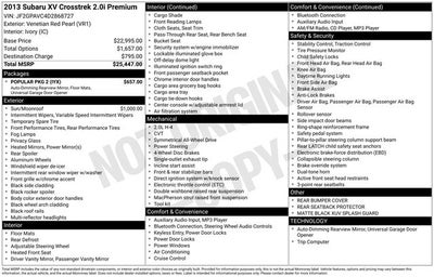 2013 Subaru XV Crosstrek 2.0i Premium