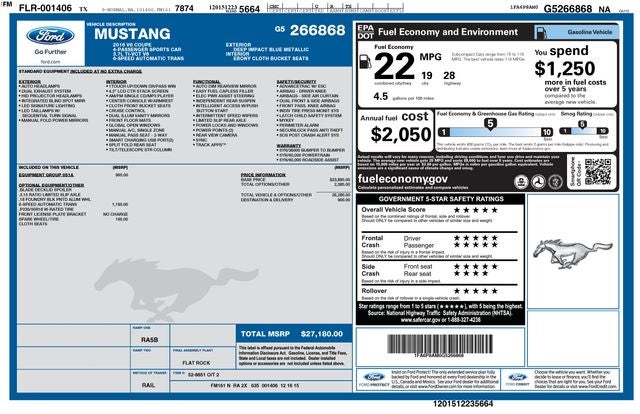 2016 Ford Mustang V6