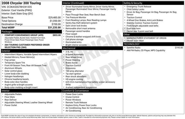 2008 Chrysler 300 Base