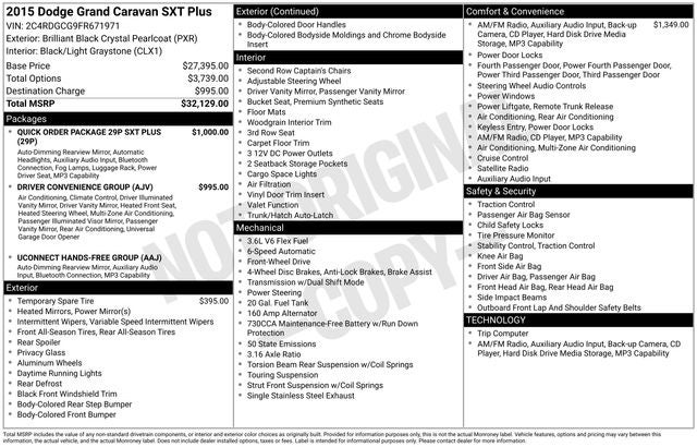 2015 Dodge Grand Caravan SXT