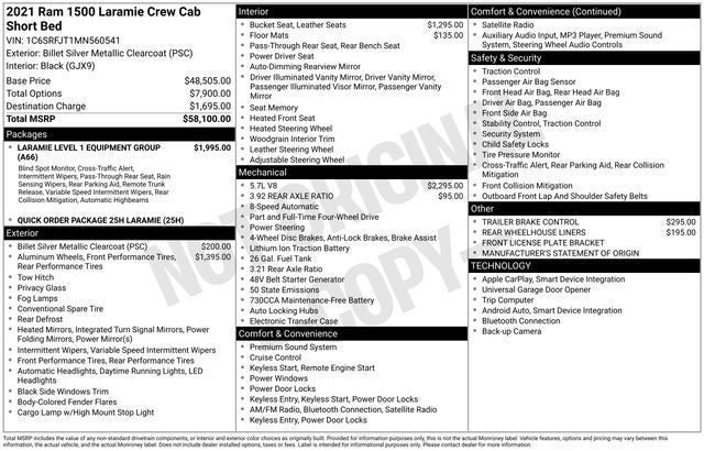 2021 RAM 1500 Laramie