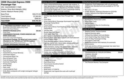 2008 Chevrolet Express Van G3500 LT Passenger