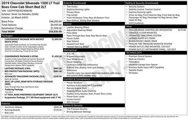 2019 Chevrolet Silverado 1500 LT Trail Boss