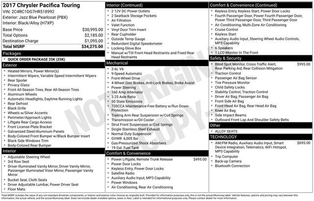 2017 Chrysler Pacifica Touring