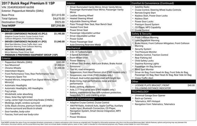 2017 Buick Regal Premium II