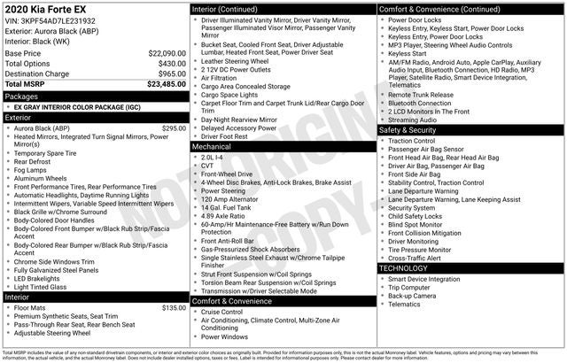 2020 Kia Forte EX