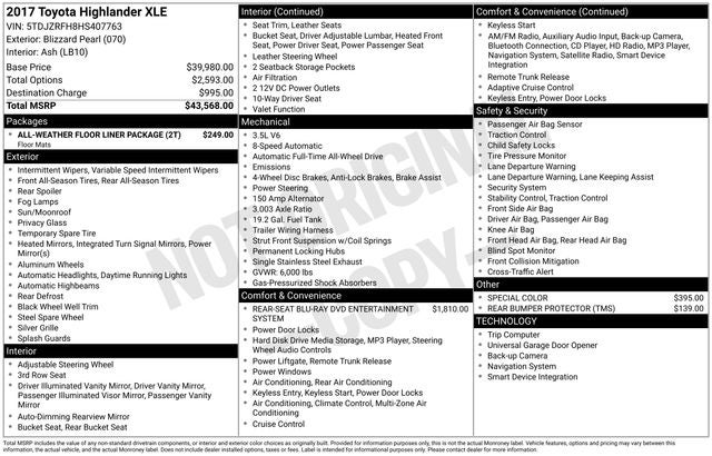 2017 Toyota Highlander XLE