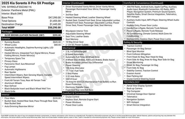 2025 Kia Sorento X-Pro SX Prestige