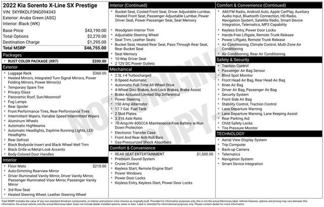 2022 Kia Sorento X-Line SX Prestige