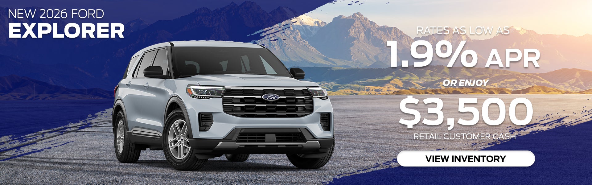 New 2026 Ford Explorer SUV at Wyatt Johnson Ford