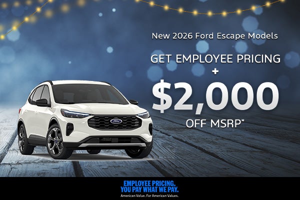 New 2026 Ford Escape Models