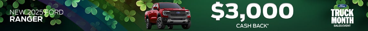 $3,000 Cash Back on 2025 Ford Ranger – Nashville, TN