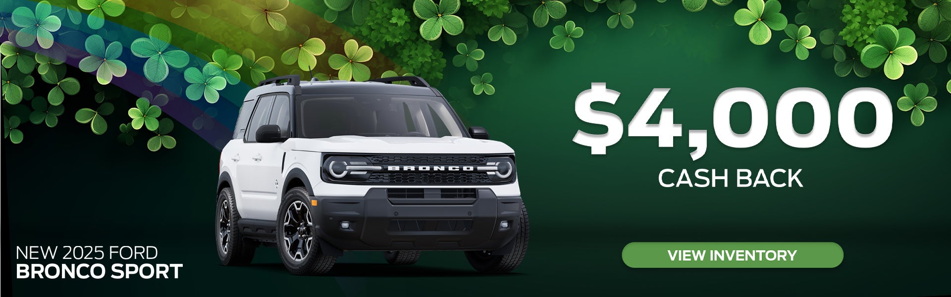 $4,000 Cash Back on 2025 Ford Bronco Sport – Nashville, TN