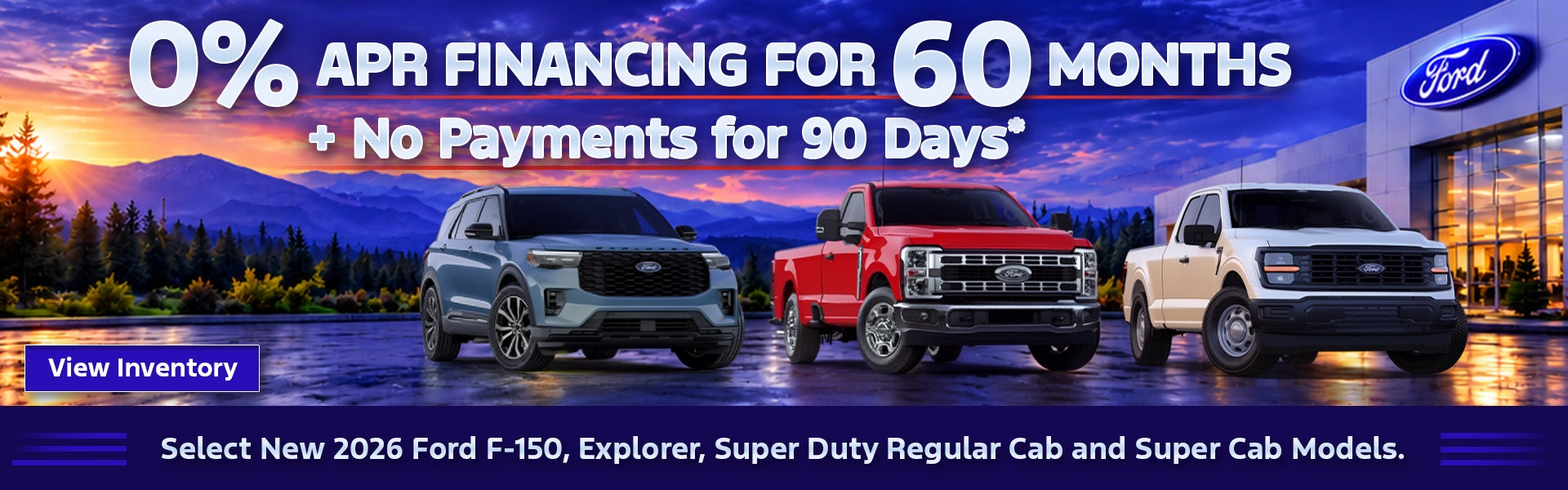 0% APR Financing for 60 Months + No Payments for 90 Days
